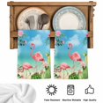 thumbnail image 5 of Pink Flamingos Kitchen Towels Set of 1, Summer Beach Tropical Floral Cactus Absorbent Dish Towels for Kitchen, Microfiber Hand Towel, Quick Drying Tea Towel for Cleaning Decorative Dishcloths, 5 of 7