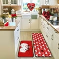 thumbnail image 5 of Buffalo Plaid Valentines Day Kitchen Rugs Set of 2,Valentine's Anniversary Wedding Holiday Love Hearts Decorative Floor Mats for Home Kitchen 17"x47"+17"x30", 5 of 7