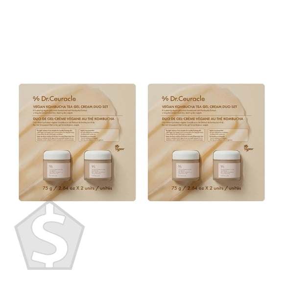 Dr. Ceuracle Vegan Kombucha Tea Gel Cream Duo Set - Pack of 2