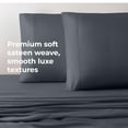 thumbnail image 3 of Cariloha Resort Bamboo Viscose 4-Piece Bed Sheet Set - Cooling, Odor-Resistant, Sustainable, Hypoallergenic, Soft and Durable - Flat and Fitted Sheets and Two Pillowcases - King - Blue Lagoon, 3 of 7