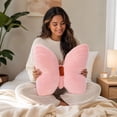 thumbnail image 5 of Butterfly Pillow Decorative Butterfly Shaped Throw Pillows 15.7" x 15.7" Cute Plush Cushion Decor for Bedroom Living Room Sofa Couch Pink, 5 of 8