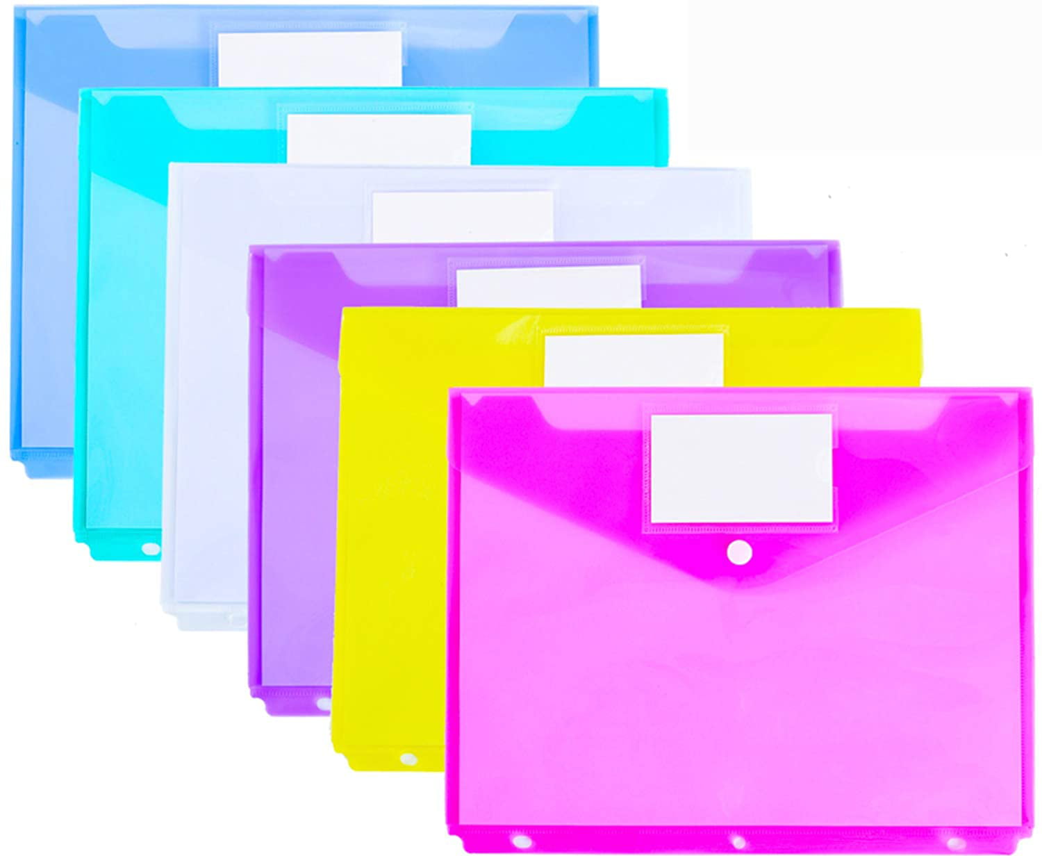 Poppin Poly Wallets Letter Size Clear 3/Pack 