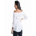 thumbnail image 2 of Blusa Maternidad Off Shoulder Rayón Fresca Cómoda Ropa Embarazo Blusa Mujer Versátil Color Blanco, 2 of 4