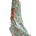 thumbnail image 5 of Frontwalk Women Maxi Dress Bohemian Short Sleeve Wrap V Neck Floral Printed Loose Swing Ruffle Flowy Length Long Dress Green 3XL, 5 of 6