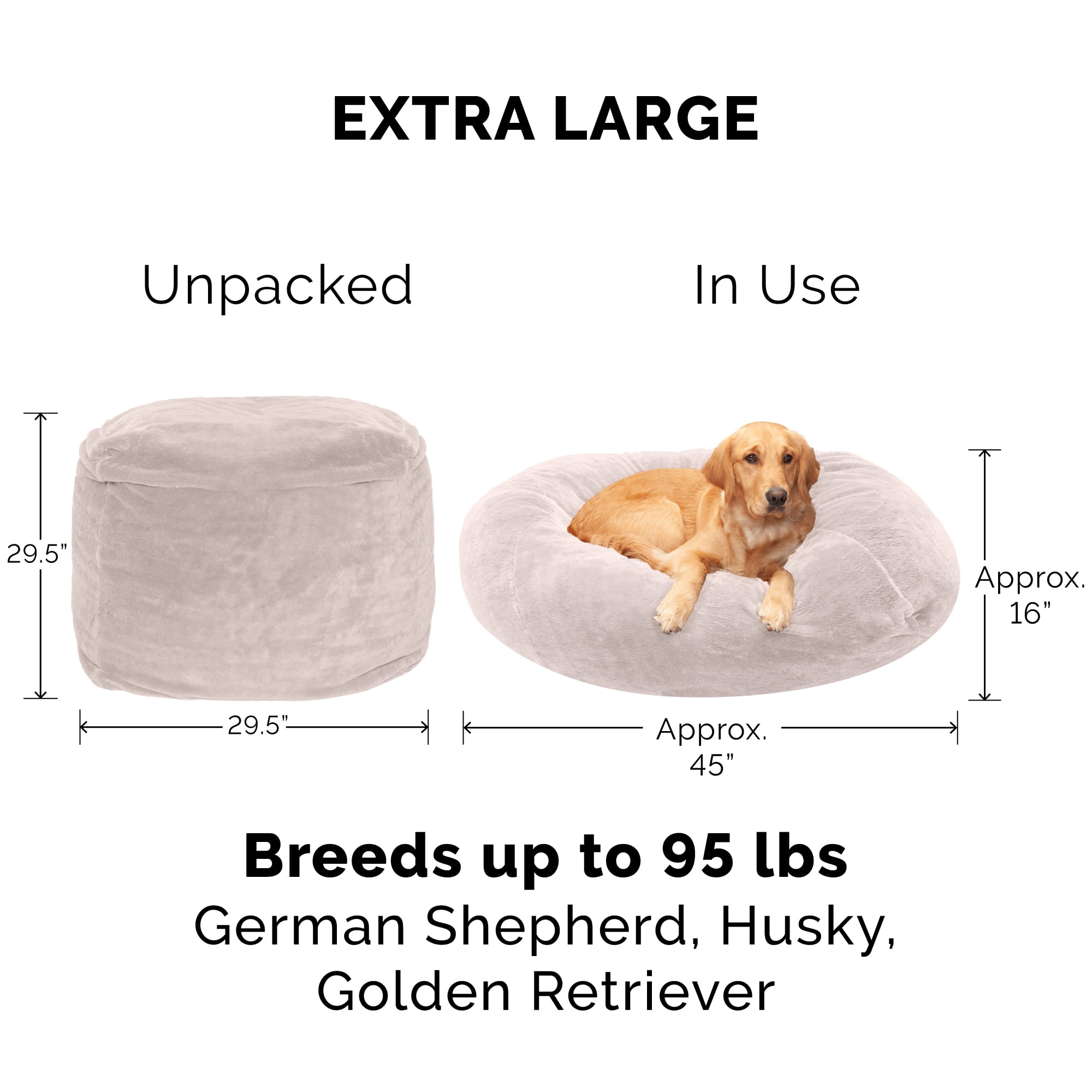 Furhaven plush ball dog bed top