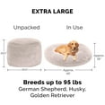 thumbnail image 3 of FurHaven Pet Products Round Plush Ball Dog Bed - Shell, Extra Large - 45", 3 of 14