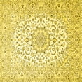 thumbnail image 1 of Ahgly Company Indoor Square Medallion Yellow Traditional Area Rugs, 8' Square, 1 of 4