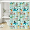 thumbnail image 3 of JOOCAR Nautical Shower Curtains for Kids Boy Bathroom Decor Underwater Ocean Fish Funny Marine Animal Pirate Themed Shower Curtain Durable Machine Washable Waterproof Fabric, 72x72 Inch, 3 of 7