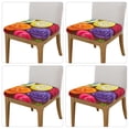 thumbnail image 2 of KLL Brightly Colored Cupcakes Pattern Seat Covers for Dining Room Chairs,Washable Chair Seat Chair Covers Seat Protector-Four Pieces, 2 of 7