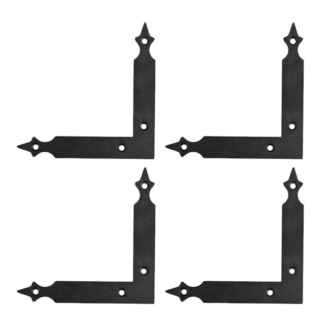 4pcs Flat L Shape Corner Brace Iron Right Angle Bracket Support for Barn Door