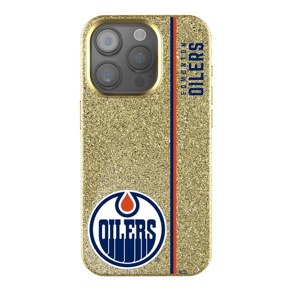 Keyscaper Gold Edmonton Oilers Sidebar Bling iPhone Case