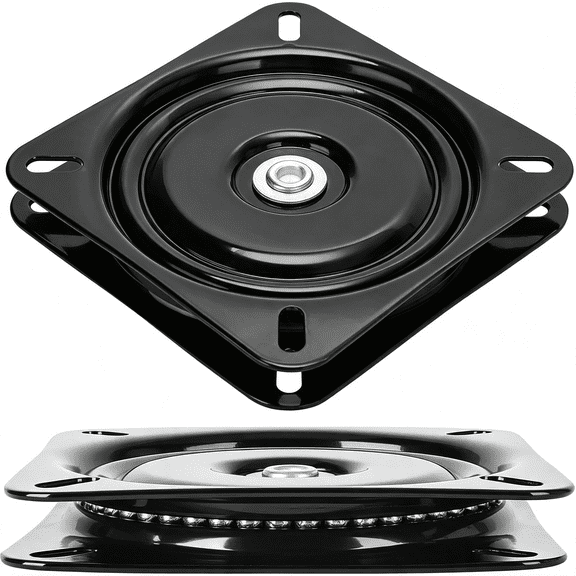 RIONIMA 2Pcs Boat Seat Swivel Mount, 6.3X6.3 Inch Jon Boat Seats Pedestal Base | Flat 0-Degree Tilt Angle, Fits 4.5" to 5.5" Bolt Holes Heavy Bass Pedestal,Fishing/Pontoon