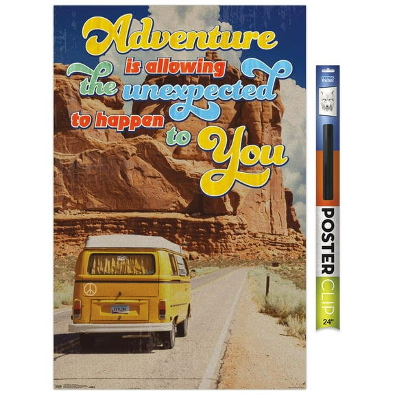 Old Van - Adventure Is Allowing The Unexpected Wall Poster, 22.375" x 34"