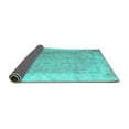 thumbnail image 2 of Ahgly Company Indoor Round Abstract Turquoise Blue Contemporary Area Rugs, 8' Round, 2 of 4