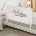 thumbnail image 1 of Baranda de cama NUTIKAS de 90 cm abatible y ajustable en altura, 1 of 7