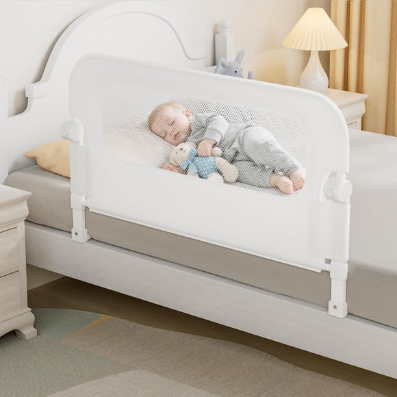 Baranda de cama NUTIKAS de 90 cm abatible y ajustable en altura