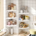 thumbnail image 6 of Fairy Corner Floating Shelves Set of 6, White Wall Mounted Corner Shelf for Bedroom, Bathroom, Living Room, Kitchen Storage and Decor, 6 of 7