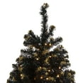 thumbnail image 4 of Northlight 7.5' Prelit Artificial Christmas Tree LED Black Crystal Pine with Gold Glitter - Clear, 4 of 6