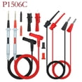 thumbnail image 1 of Multimeter Test Lead Kit with Push On Alligator Clip Stackable Banana Plug Hook, 1 of 4