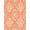 Orange, Pattern 5, variant on Design&I 8'x10' Washable Area Rug Terracotta Asymmetrical Balance Contemporary Abstract Mid Century for Living Room, Family Extra Large Skid-Resistant Low Profile