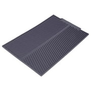 Rdeghly Rectangle Silicone Drain Mat Drying Dishes Pad Heat Resistant Slip-proof Tray,Kitchen Mat , Dish Drying Pad