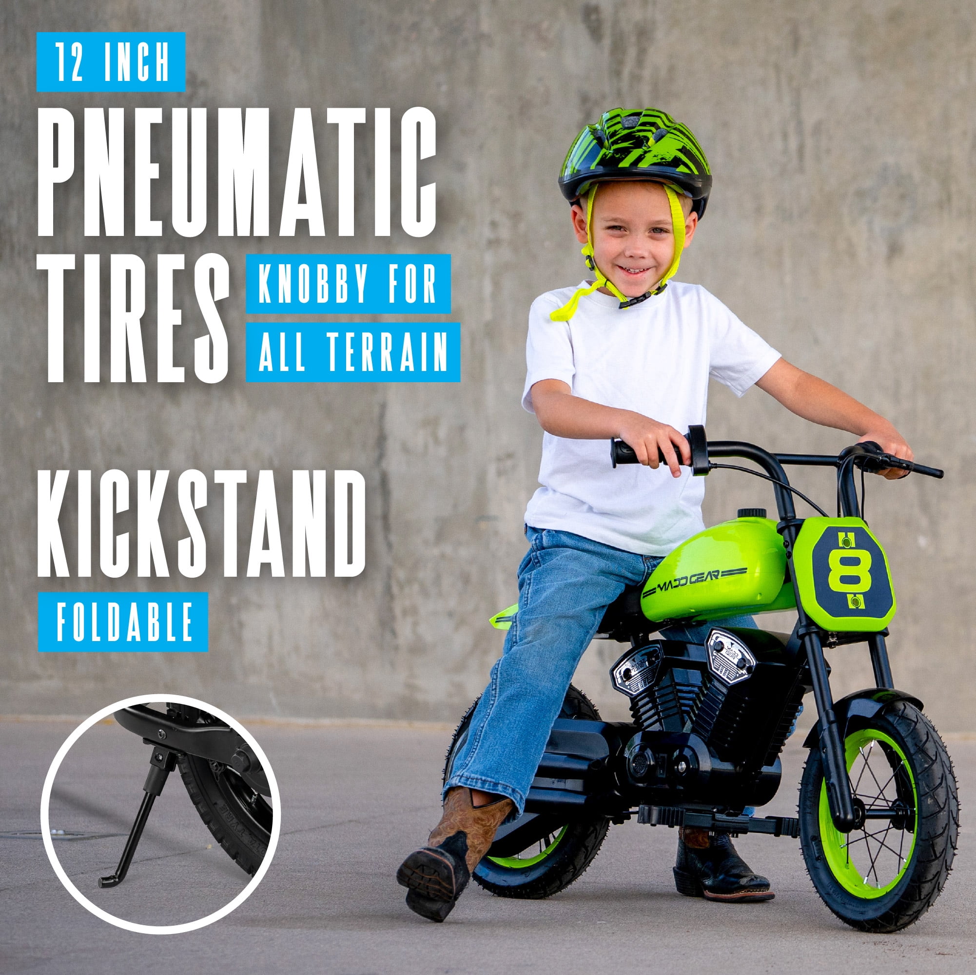 Madd Gear My 1st Mini Electric Motorcycle – 24V Battery, 10 MPH, 12" Wheels, Ages 5-8