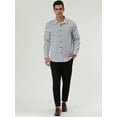 thumbnail image 3 of Camisas de hombre con lunares, manlarga, corte ajustado, estampado, camicon botones blanco, Blan52, 3 of 7