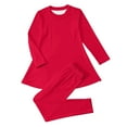 thumbnail image 4 of Kids Fall Outfits for Girls Red Dresses for Girls Long Sleeve Crewneck Pullover Top Pants Lounge Wear for Girl Girls Size 5-6 Years Clothes, 4 of 4