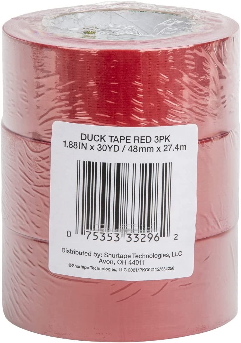 Duck Brand 1265015_c Duck Color Duct Tape, 6-Roll, White, 6 Rolls