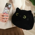 thumbnail image 5 of Cute Black Cat Plush Pillow, Soft Stuffed Animal Doll for Sleeping, Kawaii Kitty Anime Plushie, Unique Easter Basket Filler, Graduation Gift, Valentine's Day Present for Her, 5 of 8
