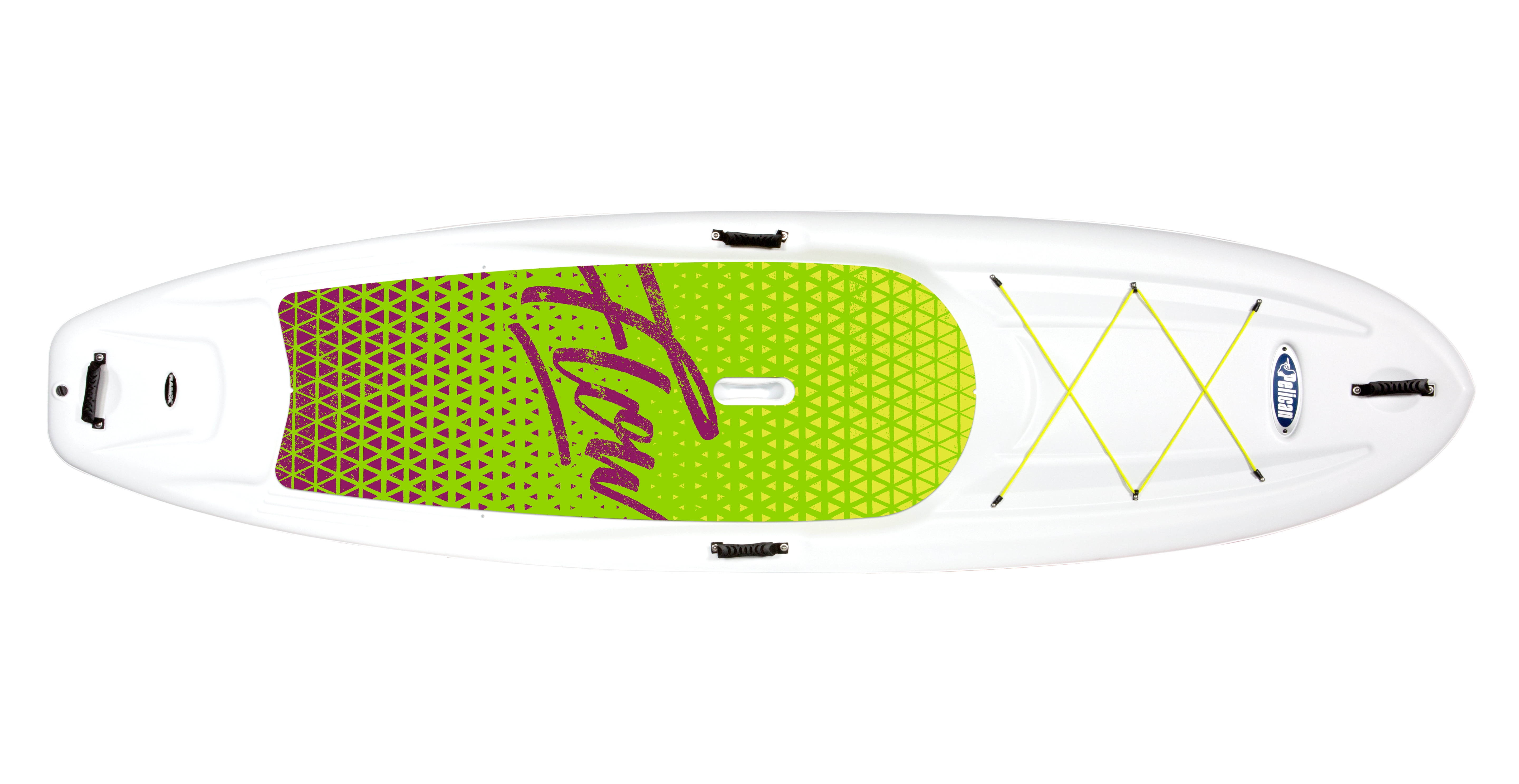 Hardshell Stand-Up Paddleboard Lime White SUP Board Flow 106 Lightweight Board with a Bottom Fin for Paddling SUP Pelican 106 Perfect for Youth & Adult FAA10P109-00 Non-Slip Deck 