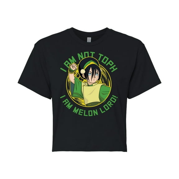 Avatar - The Last Airbender - Toph Melon Lord - Juniors Cropped Cotton Blend T-Shirt