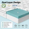 thumbnail image 4 of 4 Inch Dual Layer Memory Foam Mattress Topper Full Size, 2 Inch Gel Memory Foam & 2 Inch Pillow Top Matrress Pad with 8-21 Inch Deep Pocket, 4 of 9