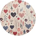 thumbnail image 2 of Round Braided Placemats Set of 4,Heart Tree Washable Dining Table Durable PVC 15 Inch Non-Slip Heat Resistant Place Mats for Table Decor Home Decor, 2 of 7