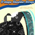 thumbnail image 5 of Moth and Sun Gothic Pattern 17" School Backpacks for Teens,Waterproof Oxford Fabric,S-Shape Padded Straps for School,Travel,Hiking,Camping, 5 of 6