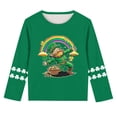 thumbnail image 5 of Blusas y camisas de manga larga con cuello redondo, moda del Día de San Patricio, blusa informal con estampado bonito de manga larga para niños y niñas., 5 of 5