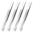thumbnail image 4 of 4pcs Stainless Steel Stamp Tweezers For Stamp Collecting Straight Tip Multipurpose Tweezers For Crafting And Lab Work Silver, 4 of 6