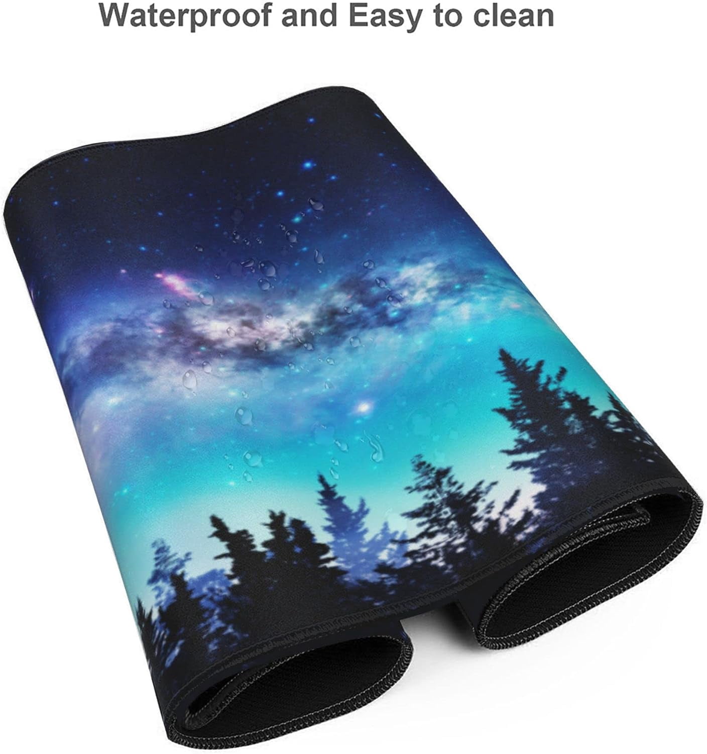 Desk Mat,Large Mouse Pad 35.5''''×15.5''''XXL Extended Gaming Mouse Pad Mat with Non-Slip Base Stitched Mousepad for Computer,Office,Keyboard and Laptop - Forest Moon