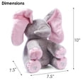 thumbnail image 3 of Elefante de peluche con hoyuelos y orejas en movimiento, 3 of 9