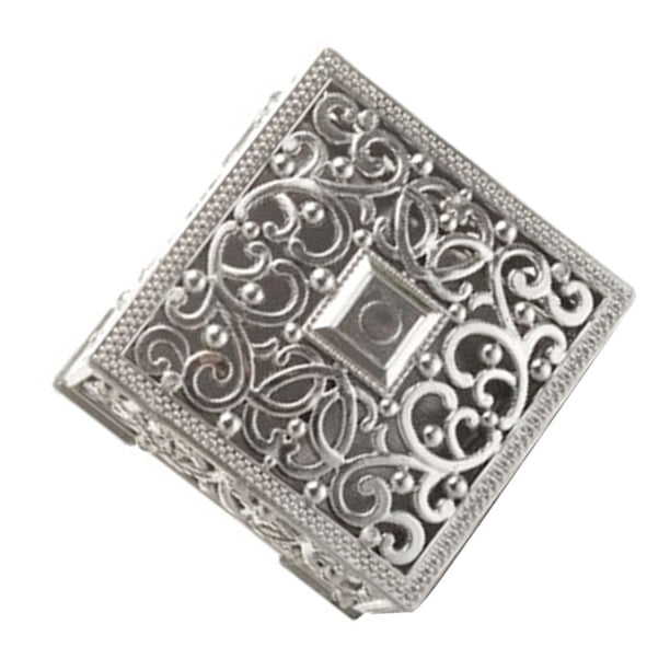 Kearding Caja de regalo cuadrada Hexagonal, caja de recuerdo de boda ligera, apariencia exquisita, cajas de dulces bonitas y suaves, cajas de Kits de decoración para fiestas Plata Cuadrado