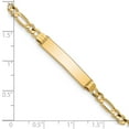 thumbnail image 3 of Auriga 14K Yellow Gold Figaro Id Bracelet 7 inch for Women, 3 of 5