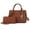 Cognac, variant on Ruth Women's Satchel Bag with Wallet, Vegan Leather Handbag Purse by Mia K- Denim Blue