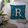 thumbnail image 3 of Carolines Treasures CJ2014-RPW1414 Letter R Sea Doodles Initial Alphabet Canvas Fabric Decorative Pillow  14Hx14W, 3 of 4