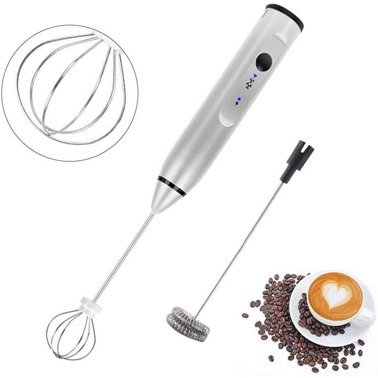 Buy 3 Speeds Hand Mixer Egg Beater Coffee Milk Drink Whisk Frother Stirrer  USB Rechargeable Handheld Food Blender Tool by Just Green Tech on Dot & Bo