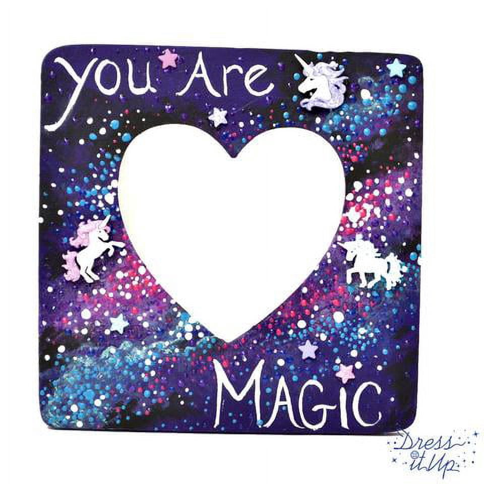 Dress It Up Buttons, Magical Unicorns, Craft & Sewing Embellishments, Plastic, Multi-Color, 3 Pcs.