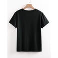 thumbnail image 2 of T-Shirt Décontracté à Imprimé Graphique, Col Rond Manches Courtes Confortable Sports, Hauts Polyvalents pour Femmes, Hommes, Adolescents, Adolescents, Jeunes, 2 of 5