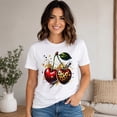 thumbnail image 2 of Cherry Leopard Print Graphic T-Shirt, Unisex Classic Fit Casual Tee, 2 of 9
