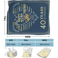 thumbnail image 2 of Anniversary Blanket Gifts for Men Women, Cool Anniversary Wedding Gifts for Him Her Husband Wife Parents, Best Happy Anniversary Marriage Gift for Couple Boyfriend Girlfriend Blanket 60"x50", 2 of 5
