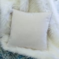 thumbnail image 3 of Mimi Chenille 20" Square Decorative Throw Pillow 2PK Ivory, 3 of 5
