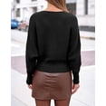 thumbnail image 4 of BTFBM Wrap Cross Ribbed Knit Cropped Sweaters for Women | V Neck Cozy Sweater With Safe Snap,Long Sleeve Fall Clothes Winter Clothing,Holiday Outfits, 4 of 10